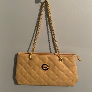 Elizabeth Grant Vintage patent leather gold trim shoulder bag